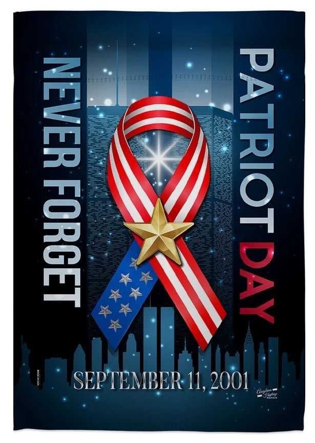 911 Never Forget Garden Flag 2 Sided Patriot Day