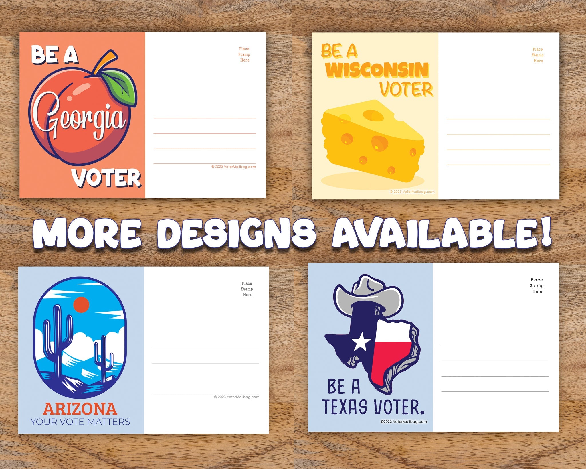 Don't Forget to Vote Postcards - Blank 4x6 Voter Postcards